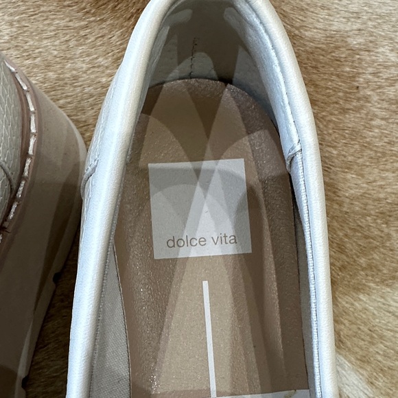 Dolce Vita Cream Platform Loafers - Picture 3 of 7
